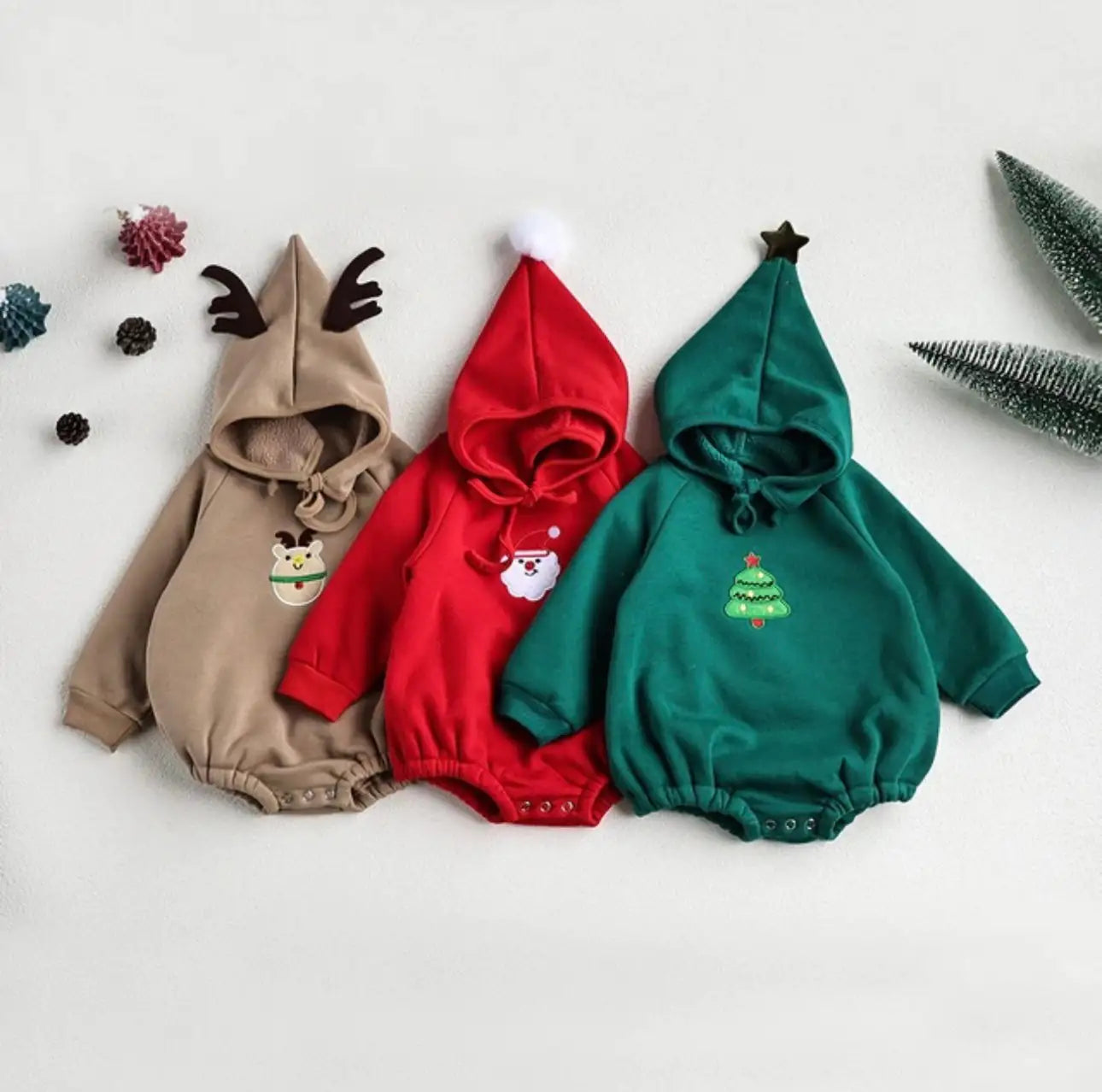 Festive Santa Baby Onesie | Cute Holiday Outfit